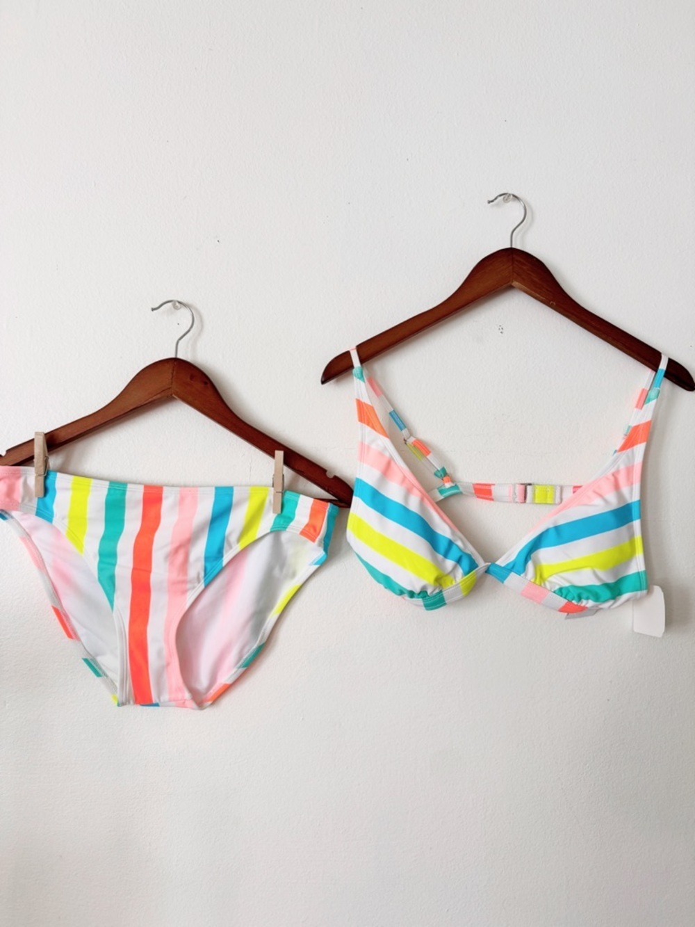 Striped Neon Bikini size 12 NWT